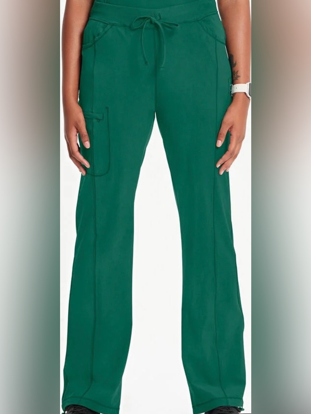 Cherokee Emerald Green Boot-Cut Scrub Pants